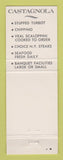 Matchbook Cover - Castagnola Restaurant San Francisco CA