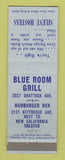 Matchbook Cover - Blue Room Grill Hamburger Den Oakland? Berkeley? CA