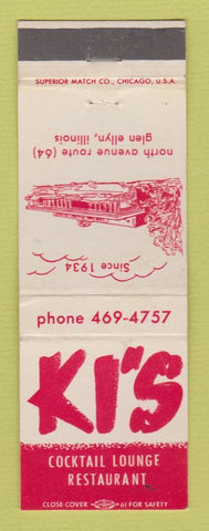 Matchbook Cover - Ki's Restaurant Glen Ellyn IL