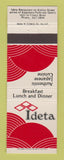 Matchbook Cover - Ideta Japanese Restaurant Hawaii