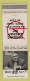 Matchbook Cover - Cessna Airplanes Wichita KS Yingling Aircraft WEAR