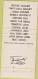 Matchbook Cover - Birmingham Trust Bank AL 30 Strike