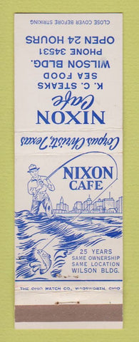 Matchbook Cover - Nixon Cafe Corpus Christi TX