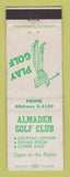 Matchbook Cover - Almaden Golf Club San Jose CA