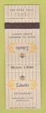 Matchbook Cover - Lubach's Restaurant San Diego CA