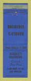 Matchbook Cover - Harold's Vagabond Los Angeles CA WEAR