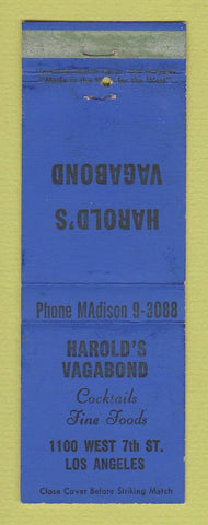 Matchbook Cover - Harold's Vagabond Los Angeles CA WEAR
