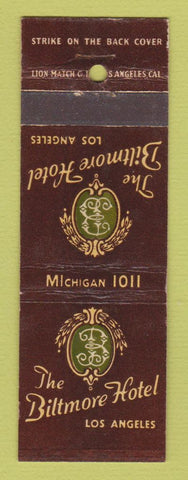 Matchbook Cover - Biltmore Hotel Los Angeles CA