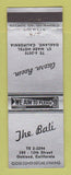 Matchbook Cover - The Bali Acorn Room Oakland CA