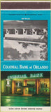 Matchbook Cover - Colonial Bank Orlando FL 30 Strike