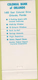Matchbook Cover - Colonial Bank Orlando FL 30 Strike