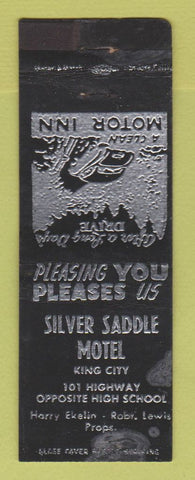 Matchbook Cover - Silver Saddle Motel King City CA WORN