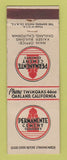 Matchbook Cover - Permanente Cement Company Oakland CA