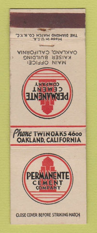 Matchbook Cover - Permanente Cement Company Oakland CA