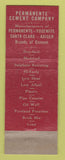 Matchbook Cover - Permanente Cement Company Oakland CA