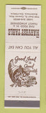 Matchbook Cover - Harvest Table Restaurant Sunnyvale CA