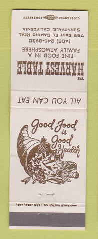 Matchbook Cover - Harvest Table Restaurant Sunnyvale CA