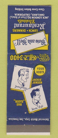 Matchbook Cover - Bow and Bell Restaurant Oakland CA