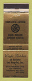 Matchbook Cover - Weight Watchers Weight Loss Los Angeles CA
