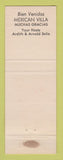 Matchbook Cover - Mexican Villa Nob Hill Plaza Pinole CA Mexican