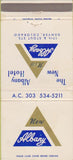 Matchbook Cover - New Albany Hotel Denver CO 30 Strike