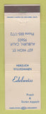 Matchbook Cover - Edelweiss Auburn CA