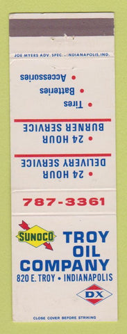 Matchbook Cover - DX Sunoco oil gas Indianapolis IN Troy Oil