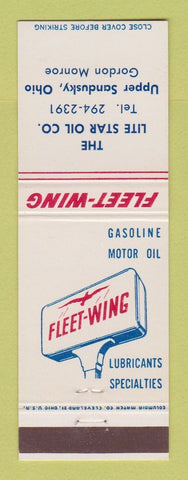 Matchbook Cover - Fleet Wing oil gas Lite Star Upper Sandusky OH