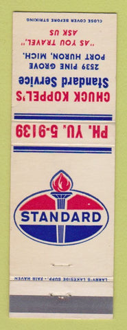 Matchbook Cover - Standard oil gas Chuck Koppel's Port Huron MI