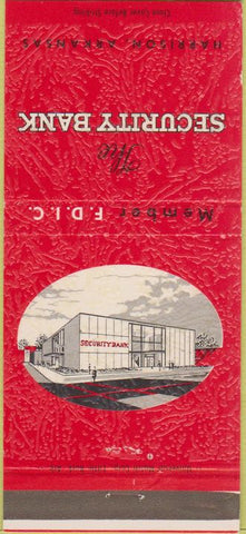 Matchbook Cover - Security Bank Harrison AR 30 Strike