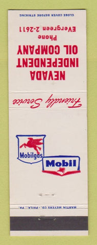 Matchbook Cover - Nevada Independent Mobil oil gas