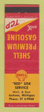 Matchbook Cover - Shell oil gas Red Sisk Jackson MI
