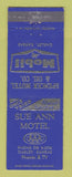 Matchbook Cover - Mobil oil gas Spencer Motel Sue Ann Oakley KS