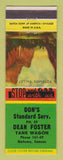 Matchbook Cover - Don's Standard oil gas Dean Foster Natoma KS