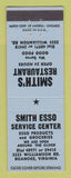 Matchbook Cover - Smith Esso oil gas Restaurant Roanoke VA