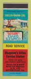 Matchbook Cover - Chapman's Cities oil gas Wytheville VA
