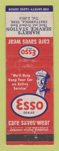 Matchbook Cover - Esso oil gas Harry's Chattanooga TN