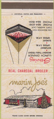 Matchbook Cover - Marin Joe's Corte Madera CA 30 Strike