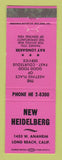 Matchbook Cover - New Heidelberg Long Beach CA