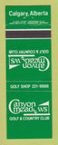 Matchbook Cover - Canyon Meadows Golf Country Club Calgary AB