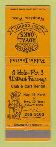 Matchbook Cover - Royal Oaks Golf Course Waupaca WI