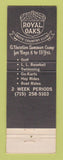 Matchbook Cover - Royal Oaks Golf Course Waupaca WI