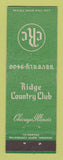 Matchbook Cover - Ridge Country Club Chicago IL
