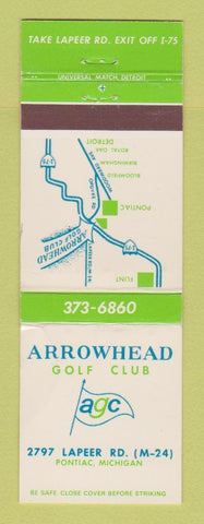 Matchbook Cover - Arrowhead Golf Club Pontiac MI