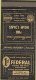 Matchbook Cover - 1st Federal Savings Loan Alpena MI 30 Strike