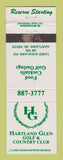Matchbook Cover - Hartland Glen Golf Country Club Hartland MI WEAR