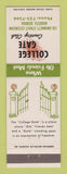 Matchbook Cover - College Gate Country Club Augusta GA