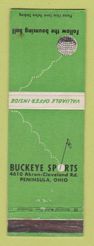 Matchbook Cover - Buckeye Sports Golf Peninsula OH