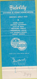 Matchbook Cover - Fidelity Savings Loan Oakes ND 30 Strike