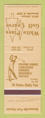Matchbook Cover - White Pines Golf Course Bensenville IL